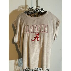 Concepts Sport Alabama Crimson Tide Velour Sleep Top XL Gray Sleeveless Lounge
